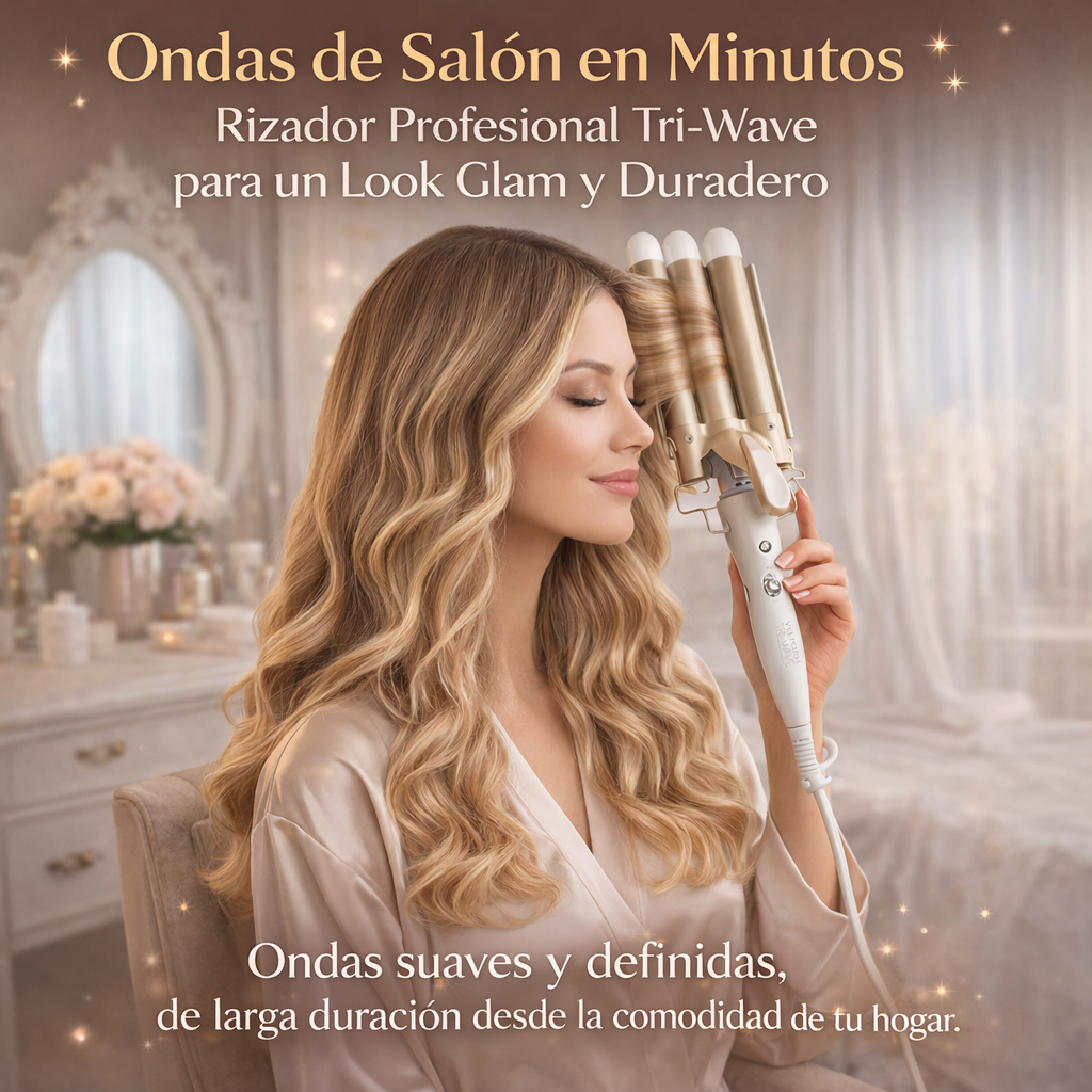 Rizador triple de ondas surferas