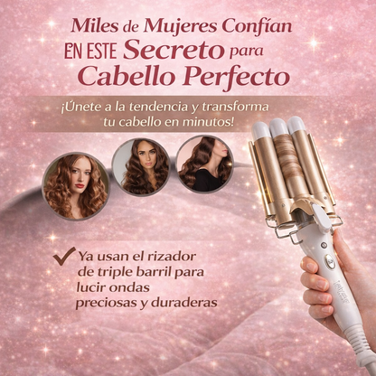 Rizador triple de ondas surferas